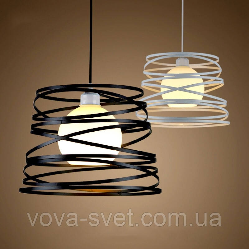 Підвісний світильник Loft [ Cage Barrel ] з плафоном