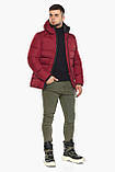 Утеплена бордова куртка зимова для чоловіків модель 37055, фото 3