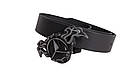 Чоловічий ремінь з натуральної шкіри під джинси 49129 чорний, фото 3