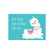 Міні-листівки "Keep calm" лама 10 шт