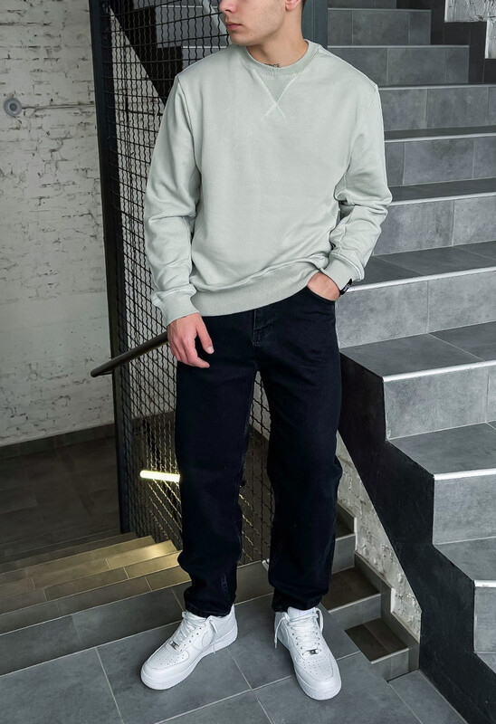 Сіро-оливковий світшот Staff gray olive basic