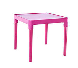 Стіл дитячий 51 х 51 см h-47 см рожевий Алеана-100025