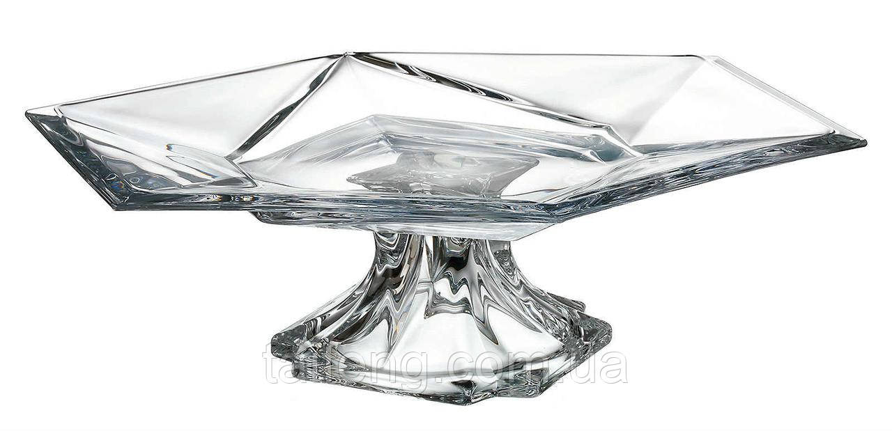 Блюдо на нозі Bohemia Origami 365 мм Crystalite (6KF88 99V36 365 BOH)