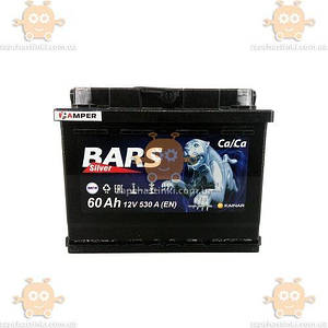 Акумулятор Kainar BARS 60аг Silver (530A) Євро правий плюс