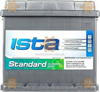 Акумулятор ISTA 50 А1 Standart (420A) Євро правий плюс