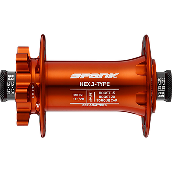 Втулка передня SPANK HEX J-TYPE Boost F15/20, Orange