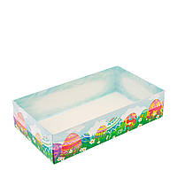 Коробка для десертів з ПВХ кришкою 250х140х60 Пасхальна