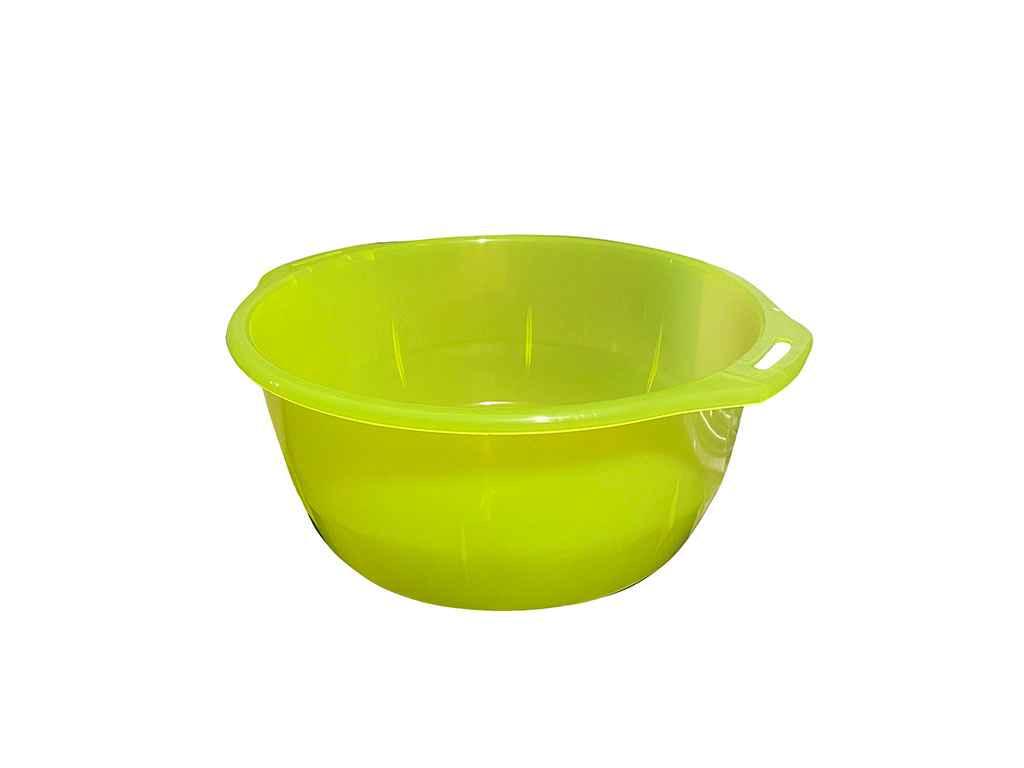 Таз пластиковий 10л з ручками прозоро-лимонний ТМ ABC