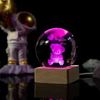 Кришталева скляна куля медведик