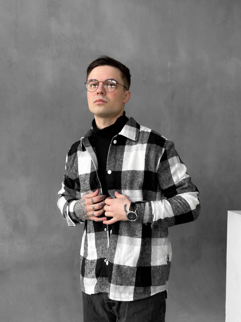 Сорочка в клітку чоловіча весняна, осіння СН 5777, фото 1