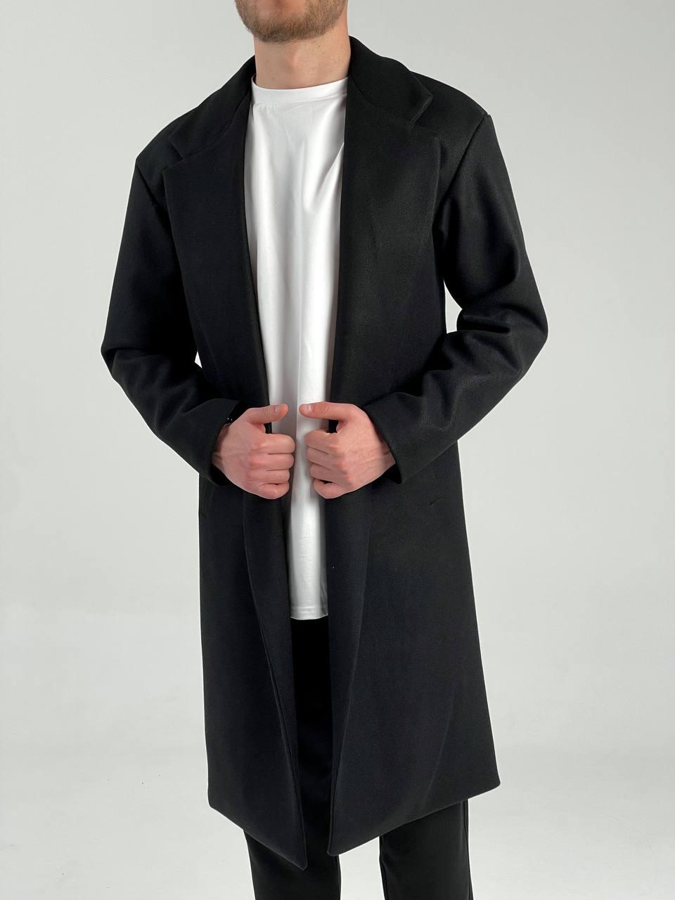 Пальто чорне чоловіче Classica | Пальто чоловіче весняне, осіннє, фото 1
