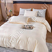 Комплект двуспальный с простыней на резинке Colorful Home страйп-сатин широкая полоса 30027