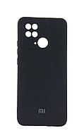 Чехол TPU Silicone Case для телефона Xiaomi Redmi 10C бампер с микрофиброй черный