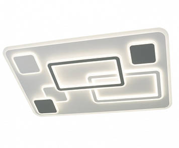 Біло-сірий смарт LED світильник 340W з пультом Brille димований настінно-стельовий 2700/4500/6500К IP20