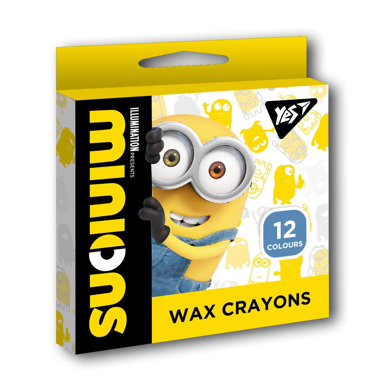 Набір воскових олівців 12 шт Minions YES (590140)