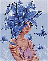 Алмазная мозаика Мысли-бабочки с голограммными стразами lien_illustration 40х50 Идейка (AMO7657)