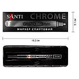 Реставраційний олівець хром для авто та металу Chrome 0,7 мм срібло. Santi (390774А), фото 5