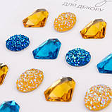 Стрази самоклеючі Diamonds сині жовті 16 шт Santi (743022), фото 3