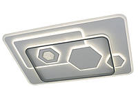 Серый смарт LED светильник 290W с пультом Brille диммируемый настенно-потолочный 2700/4500/6500К IP20