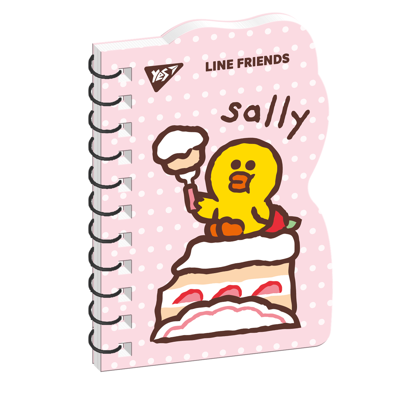 Блокнот В7 60 аркушів подв спіраль Line Friends Sally клітинка YES (151806)
