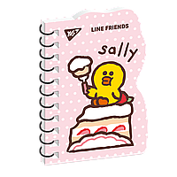 Блокнот В7 60 листов дв спираль Line Friends Sally клетка YES (151806)