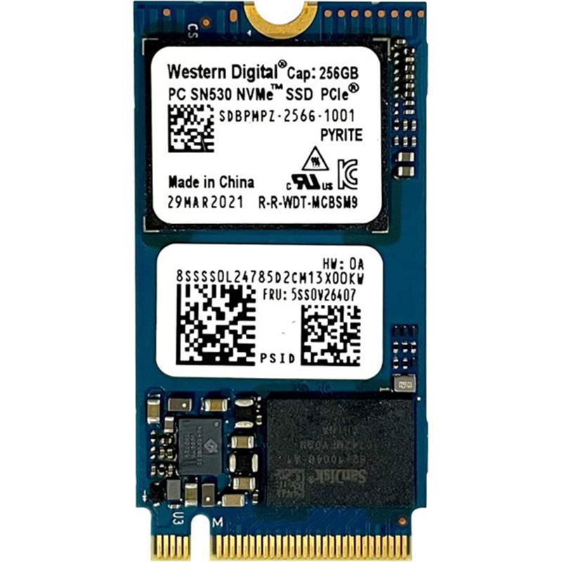 Накопитель твердотельный SSD  256GB WD PC SN530 M.2 2242 PCIe 3.0 x4 NVMe TLC (SDBPMPZ-256G)
