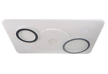 Біло-чорний смарт LED світильник 360W з пультом Brille димований настінно-стельовий 2700/4500/6500К IP20