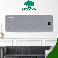 Фанкойл Mycond MC-SGW-800T2 серии Silver Glass Wall настенный дизайнерский, цвет серебро, до 35кв.м.