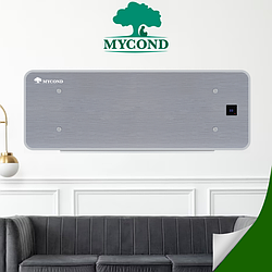 Фанкойл Mycond MC-SGW-800T2 серії Silver Glass Wall настінний дизайнерський, колір срібло, до 35 кв.м.