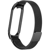 Ремінець Металевий до Mi Band 3/4/5/6 Black