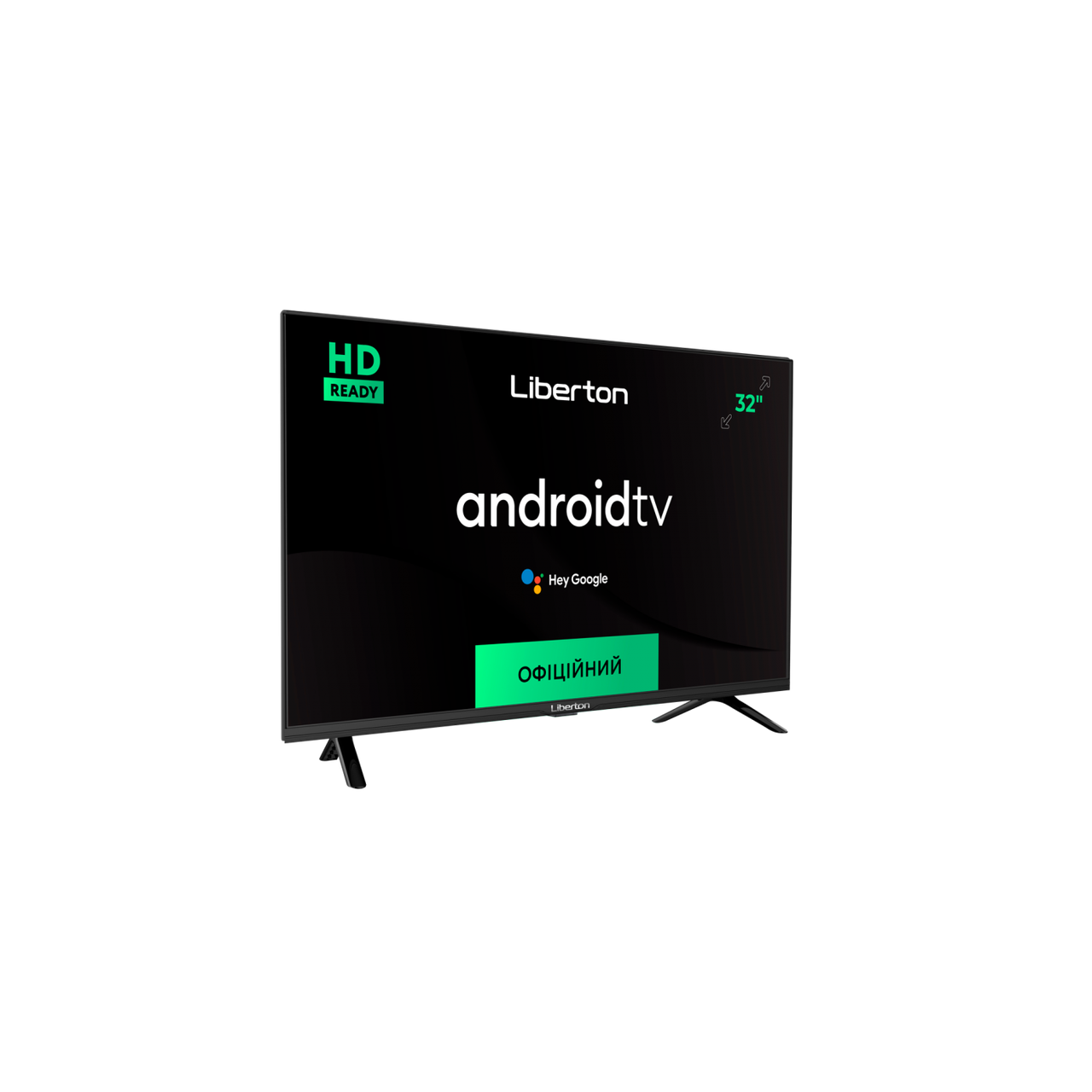 ТЕЛЕВІЗОР Liberton LTV-32H02AT LED 32" 81см, 1366х768пікс. HD ready, ANDROID 11, DVB-T/C/T2, пам'ять 1Гб/8Гб , звук 16Вт