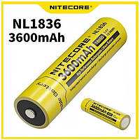 Защищенный аккумулятор Nitecore NL1836 3600mAh 18650 Li-Ion 3.6v, Оригинал