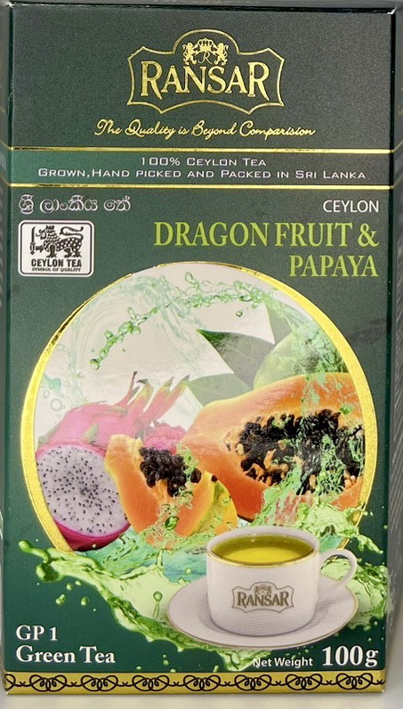 Чай зелений RANSAR DRAGON FRUIT & PAPAYA GP 1 100г., фото 1