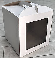 Тортова коробка з бічним віконцем 250х250х300