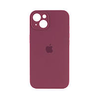 Чехол накладка Silicone Case Full Camera Protection для iPhone 14- plum
