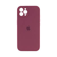 Чехол накладка Silicone Case Full Camera Protection для iPhone 14 Pro Max- plum