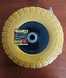 Колесо пінополіуретанове 3,5х4" о/d 20 мм до будівельної тачки арт.01-026 Budmonstr, фото 2