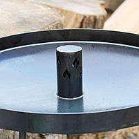 Сковорода 30 см з отвором для швидкого приготування зі знімним ніжками та кришкою, фото 2