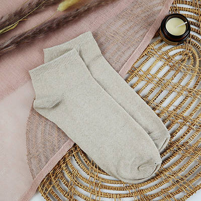 Шкарпетки жіночі бавовняні капучино розмір 36-39 12 пар в упаковці