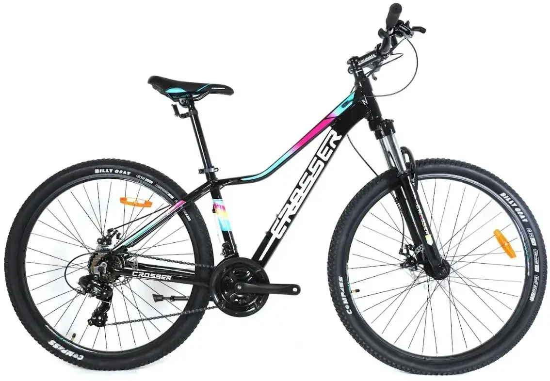 Велосипед гірський Crosser Girl XC-100 27.5" рама 15 дюймів Чорний