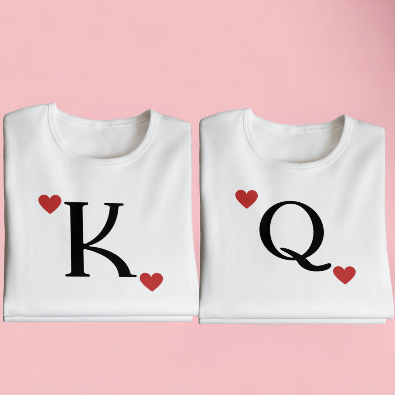 "King / Queen" набір парних футболок для закоханих, фото 1