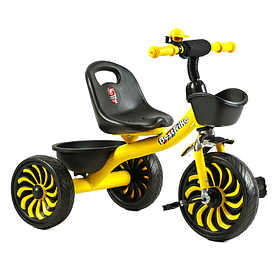 Велосипед триколісний Best Trike (сталева рама, дзвіночок, 2 кошики, колеса EVA) SL-12754 Жовтий