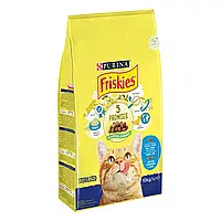 Сухий корм для стерилізованих котів Friskies, з лососем, тунцем та овочами, 10 кг