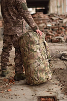 Баул мультикам на 120 літрів тактичний військовий баул сумка рюкзак, камуфляжний баул для речей в похід мультикам