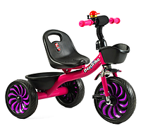 Велосипед трехколёсный Best Trike (стальная рама, колокольчик, 2 корзины, колеса EVA) SL-12132 Фиолетовый