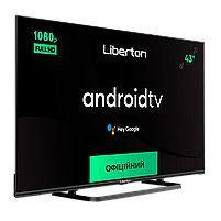 ТЕЛЕВІЗОР Liberton LTV-43F01AT LED 43" 101см, ANDROID 11, DVB-T/C/T2, пам'ять 1Гб/8Гб, звук 16Вт, чорний, фото 2