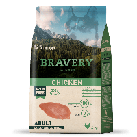 BRAVERY Chicken Adult Large/Medium,сухий  корм для дор.собак середніх та великих порід, з куркою   4kg