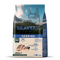 BRAVERY Herring Large/Medium Adult,сухий корм для дор.собак cередніх та великих порід,з оселедцем  4kg