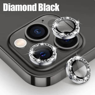 Захисне скло на камеру для iPhone 15 Pro Max  Black