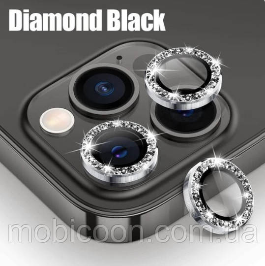 Захисне скло на камеру для iPhone 15 Pro Black